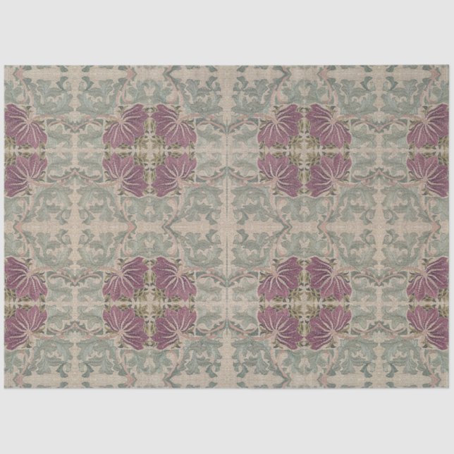 Papel De Seda Padrão Botânico - William Morris (Frente )