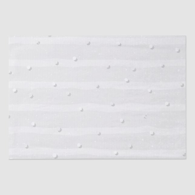Papel De Seda Padrão Branco Natural Desbotado (Frente )