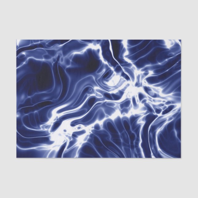 Papel De Seda Padrão brilhante azul (Frente )