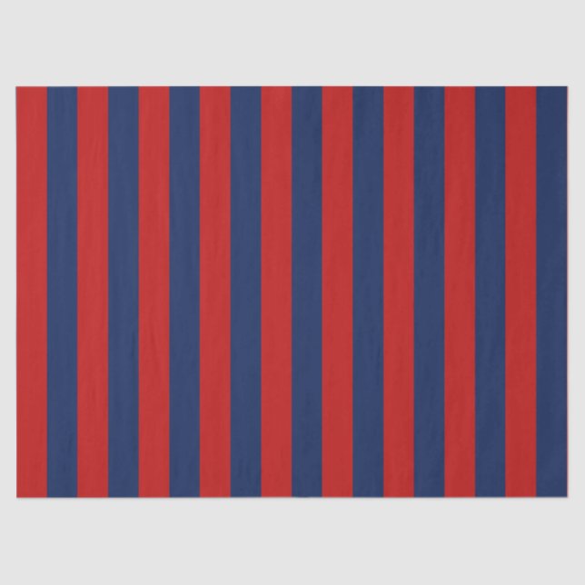 Papel De Seda Padrão brilhante azul esbranquiçado e vermelho ris (Frente )