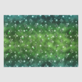 Papel De Seda Padrão Celestial Elegante com Glitter em Ombre Ver