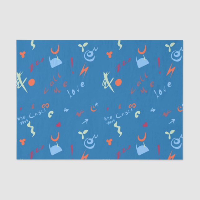 Papel De Seda Padrão "Chame-me de Amor" (Frente )