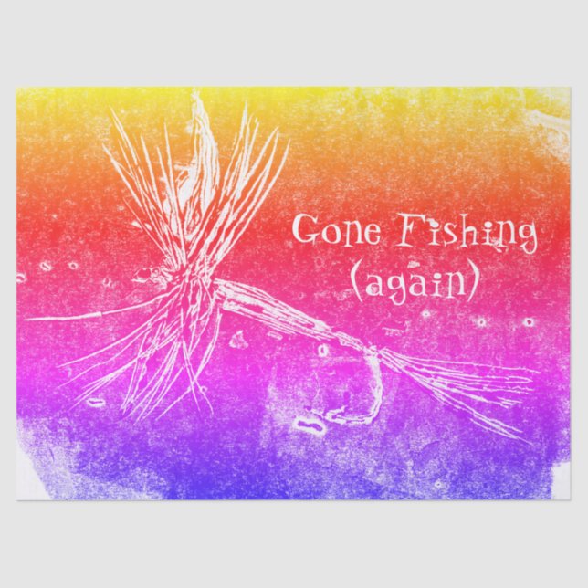 Papel De Seda Padrão clássico de moscas secas para a pesca de tr (Frente )