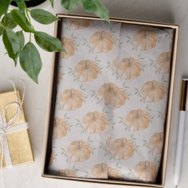 Papel De Seda Padrão Clássico de queda de outono de Abóbora (Criador carregado)