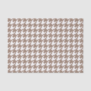 Papel De Seda Padrão Clássico e Branco de Houndstooth