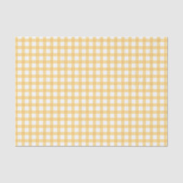 Papel De Seda Padrão Clássico Elegante Amarelo Gingham