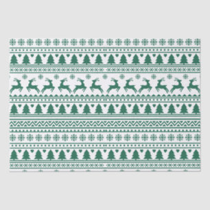 Papel De Seda Padrão clássico escandinavo do Natal