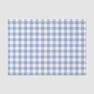 Papel De Seda Padrão clássico Gingham azul verificado