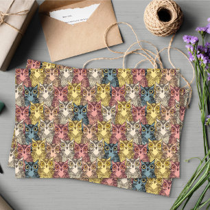 Papel De Seda Padrão Colorido de Boho Woodland Own