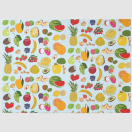 Papel De Seda Padrão Colorido de Fruta de Verão