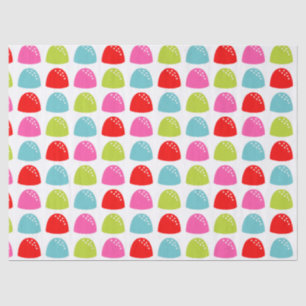 Papel De Seda Padrão Colorido de Gomas – Design de Balas Retrô