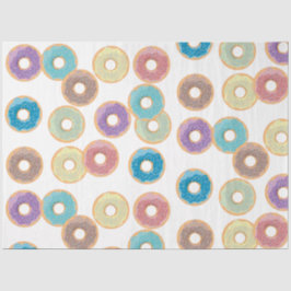 Papel De Seda Padrão Colorido de Rosquinhas e borrifadas de Past