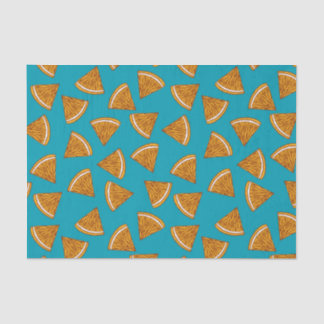 Papel De Seda Padrão com fatia de trimestres laranja
