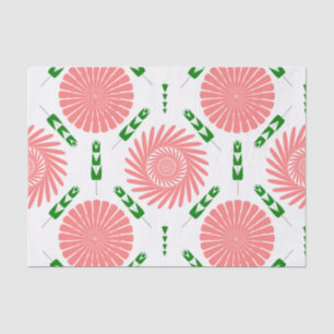 Papel De Seda padrão com flores rosa