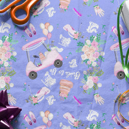 Papel De Seda Padrão contínuo de casamento de golfe