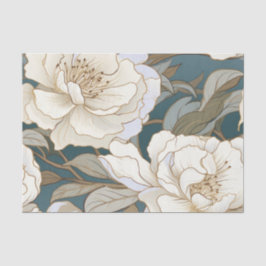 Papel De Seda Padrão contínuo floral pastel botânico