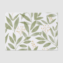 Papel De Seda Padrão contínuo gráfico de folha em aquarela