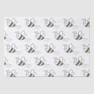 Papel De Seda Padrão Cruzado Imprimir Cute Bee Shower