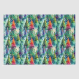 Papel De Seda Padrão da árvore de Natal