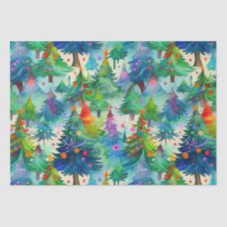 Papel De Seda Padrão da árvore de Natal