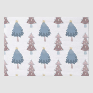 Papel De Seda Padrão da árvore de Natal