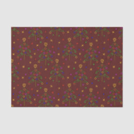 Papel De Seda Padrão da árvore de Natal