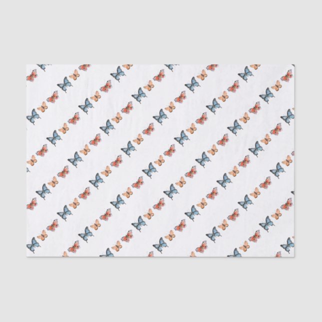 Papel De Seda Padrão da borboleta (Frente )