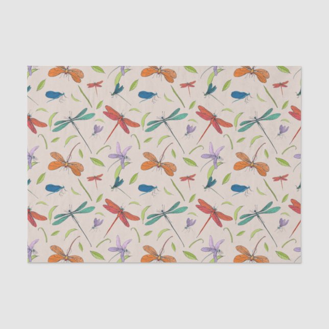 Papel De Seda Padrão da borboleta da mariposa (Frente )