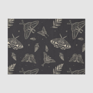 Papel De Seda Padrão da borboleta da mariposa preta