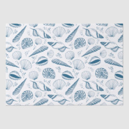 Papel De Seda Padrão da concha do mar