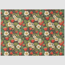 Papel De Seda Padrão da vinha de morango