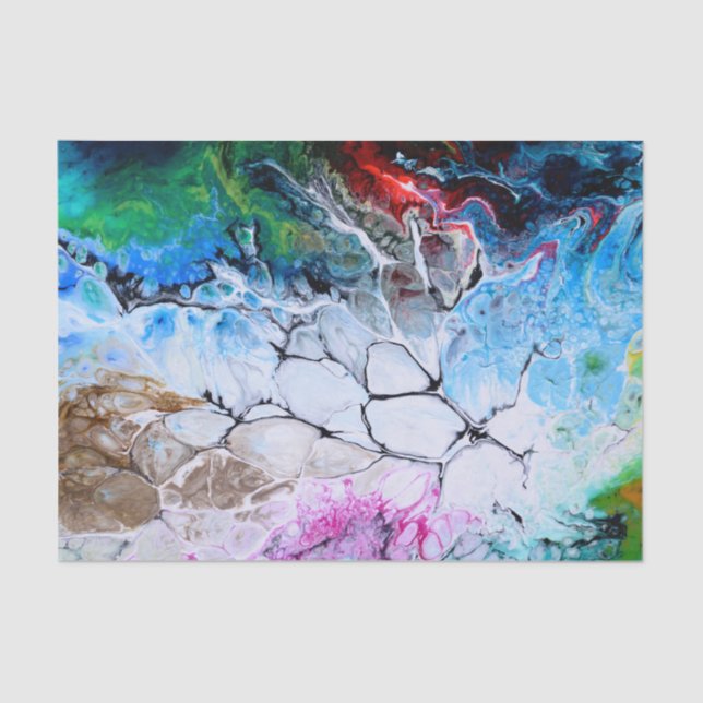 Papel De Seda Padrão de abstrato Art (Frente )