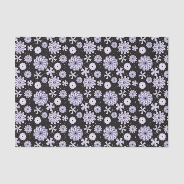 Papel De Seda Padrão de Abstrato azul escuro (Frente )