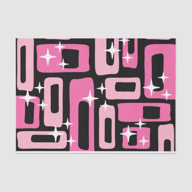 Papel De Seda Padrão de Abstrato de Moderno do meio século (Frente )