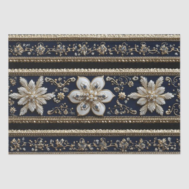 Papel De Seda Padrão de Abstrato de Natal (Frente )