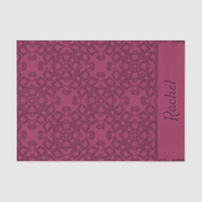 Papel De Seda Padrão de amora personalizado (Frente )