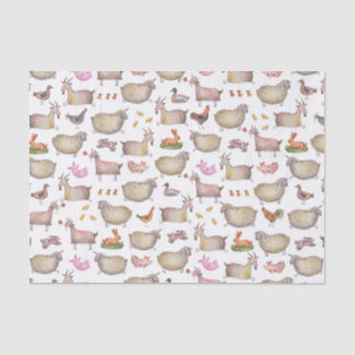 Papel De Seda Padrão de Animais da Fazenda de Cana-de-Água Cuta