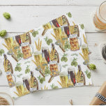 Papel De Seda Padrão de Aquarela de Amante de Cerveja<br><div class="desc">Este design pode ser personalizado escolhendo a opção Editar Design. Você também pode transferi-lo para outros itens.</div>