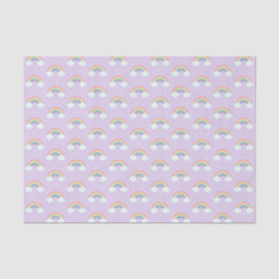 Papel De Seda Padrão de arco-íris e nuvens