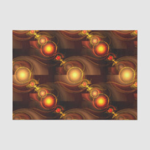 Papel De Seda Padrão de Arte Abstrata Boho Moderno Elegante Dour