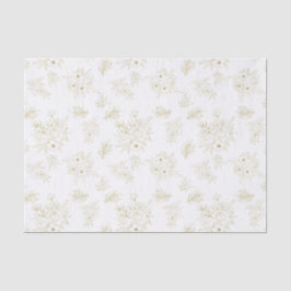 Papel De Seda Padrão de Arte Botânica do Buquê Floral Dainty