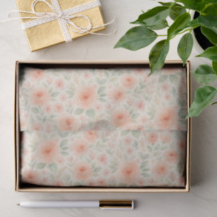 Papel De Seda Padrão de Arte Floral do Chique Elegante Francês