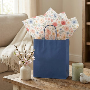 Papel De Seda Padrão de Arte Floral Francesa Chic Despojado Fofo