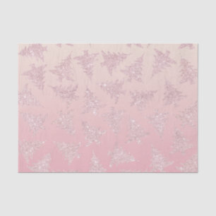 Papel De Seda Padrão de Árvore de Natal Glitter Dourada do Ele