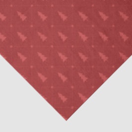 Papel De Seda Padrão de árvore de Natal vermelha