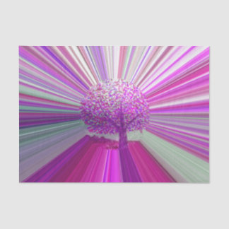 Papel De Seda Padrão de árvore listrada, rosa brilhante roxo