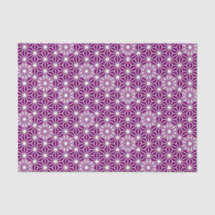 Papel De Seda Padrão de Asanoha japonês - roxo de berinjela