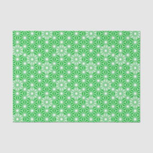 Papel De Seda Padrão de Asanoha japonês - verde-jade