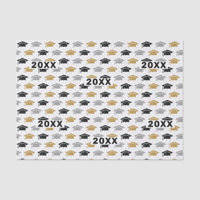 Papel De Seda Padrão de avaliação de Boné de formatura de ano pe (Frente )