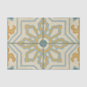Papel De Seda Padrão de Azulejo Decorativo do Velho Mundo